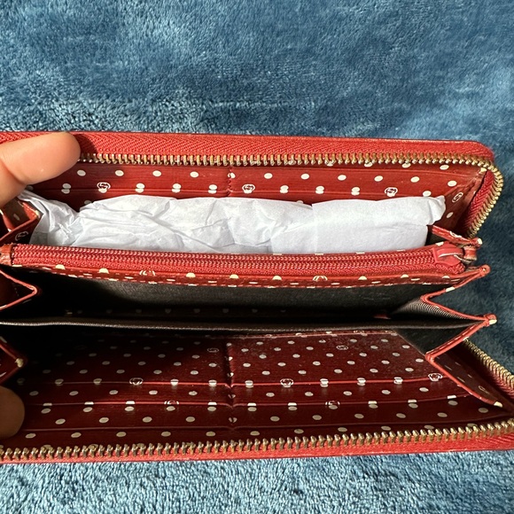 Gucci Zipper Wallet Red Orange - Picture 5 of 7